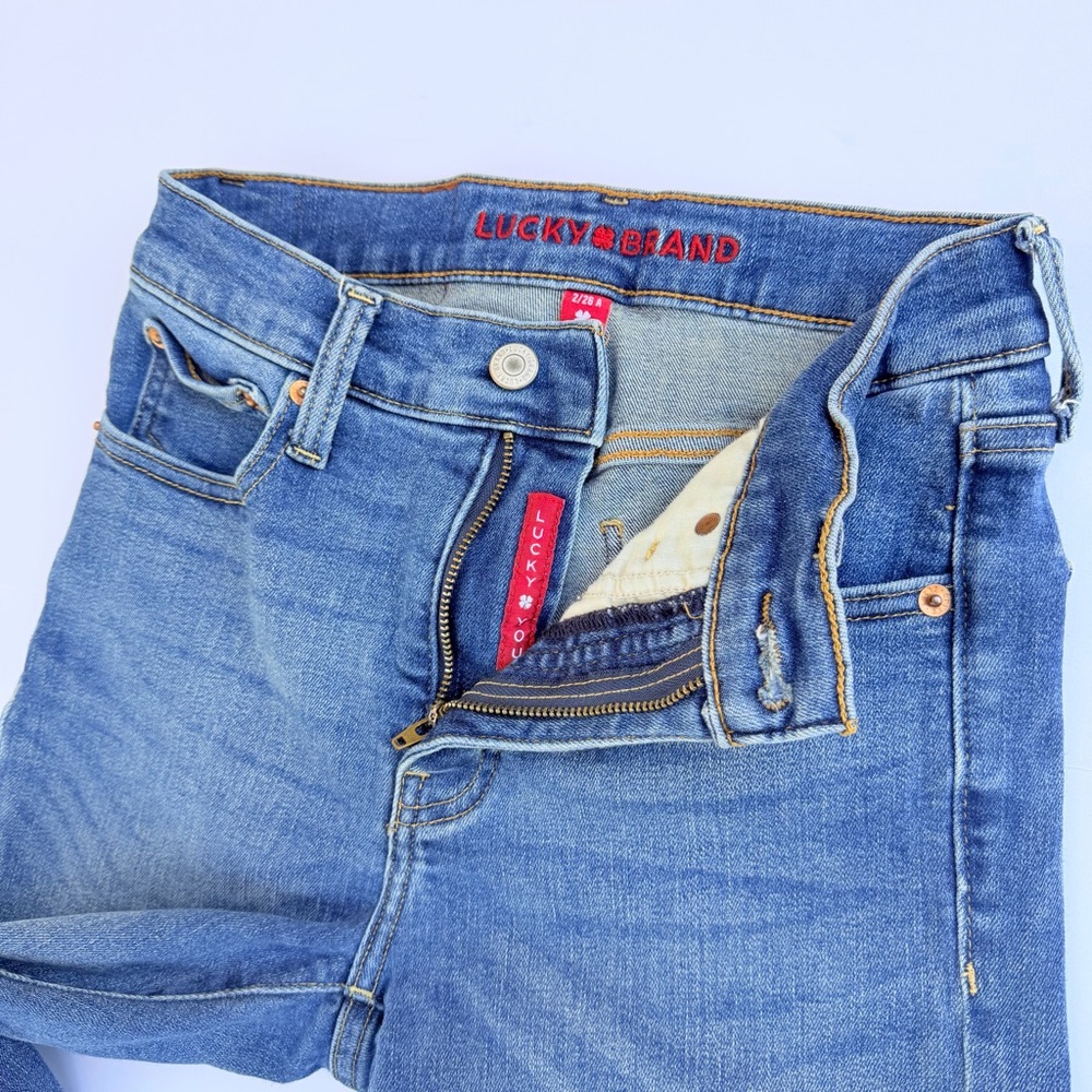 Woman’s Lucky Brand🍀 Denim Jeans Size 2/26 Zoe High Rise Straight - Picture 6 of 12